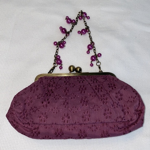 Tara Jarmon for Target Purple Mini Purse with Beaded straps - Picture 4 of 12